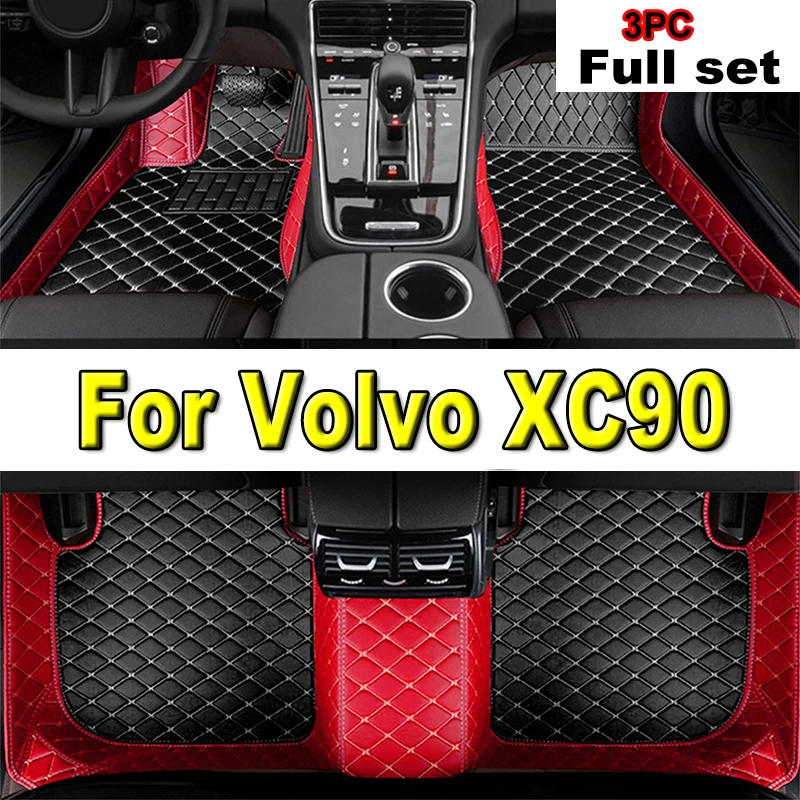 

Car Floor Mat For Volvo XC90 MK1 2002~2014 7seat Dirt-resistant Leather Mat Cubre Pisos Para Autos Car Accessories Interior Part