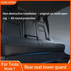 For Tesla Model Y 2023 TPE Under Seat Side Full Protector Cover Anti-kick Protective Pad Guard Seat Rear Integrated Full Cushion