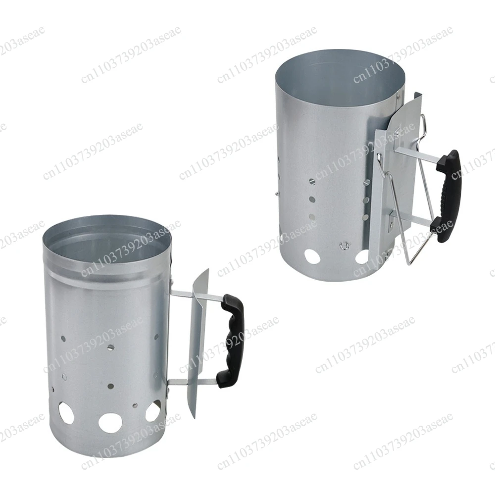Galvanized sheet carbon bucket, barbecue oven charcoal bucket, charcoal igniter outdoor barbecue utensils