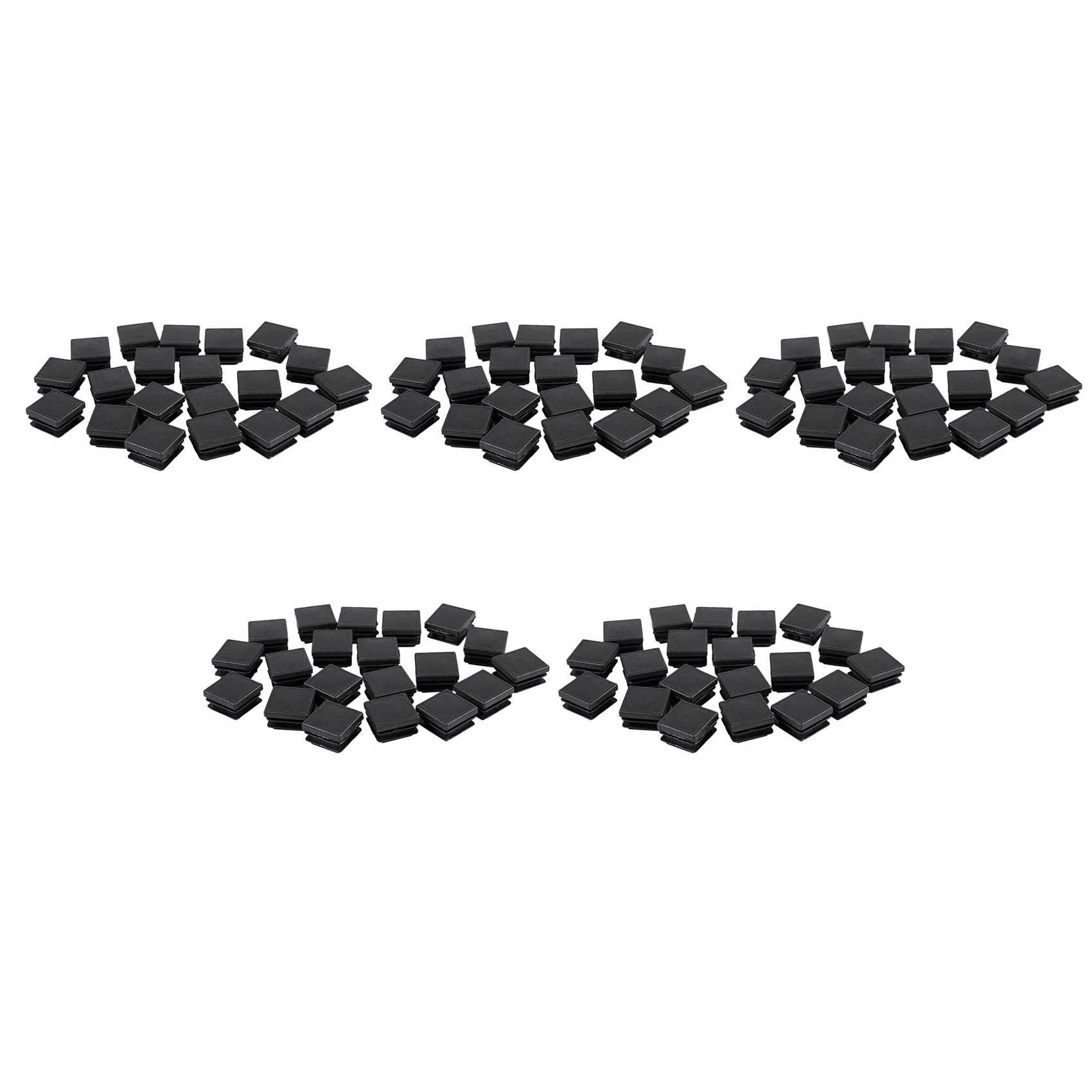 100 Pcs Plastic Square Blanking End Caps Tube Inserts 25Mm X 25Mm