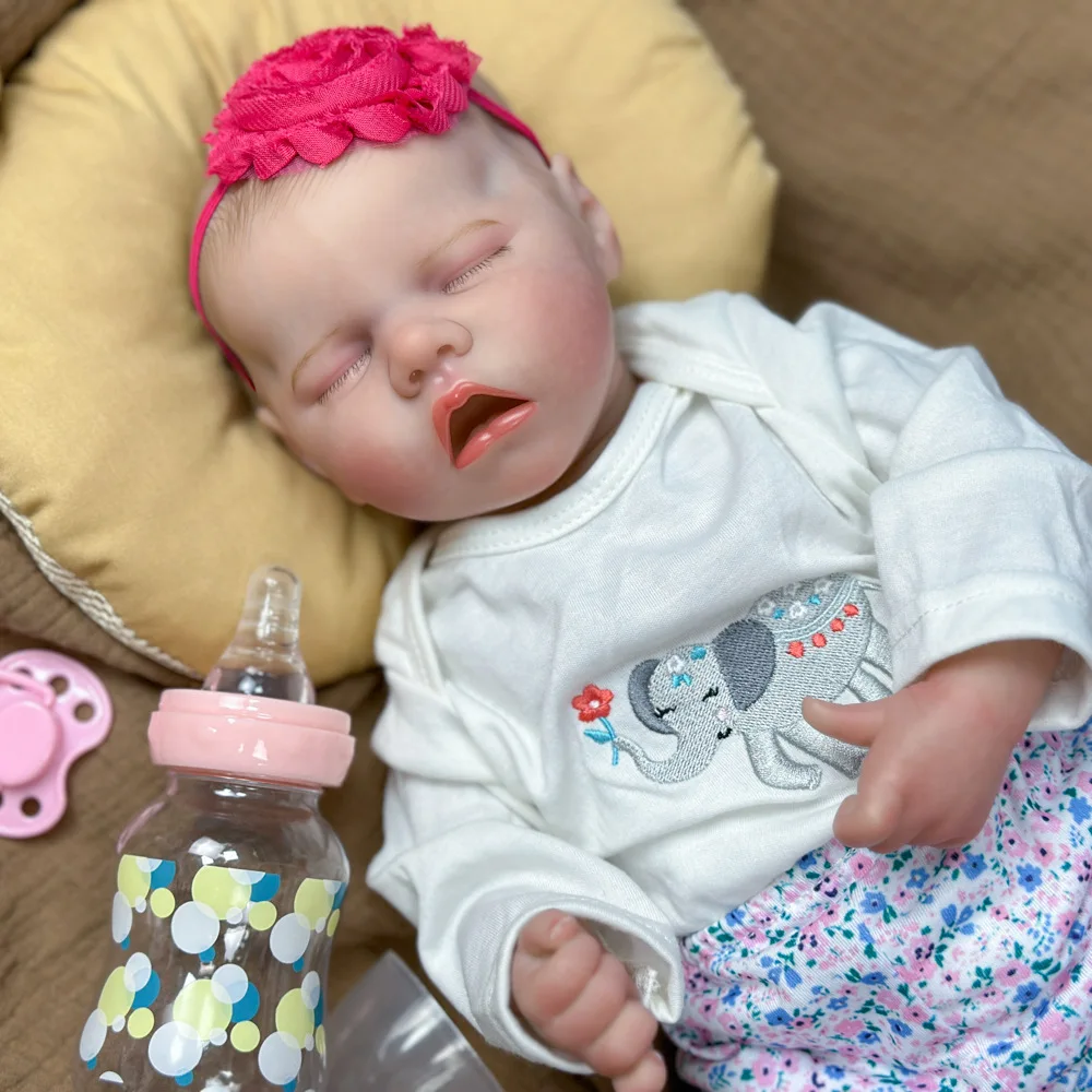 Muñeca Reborn de vinilo de 18 pulgadas |   Linda expresión realista, características exquisitas y extremidades móviles |   Caja de color empaquetada.