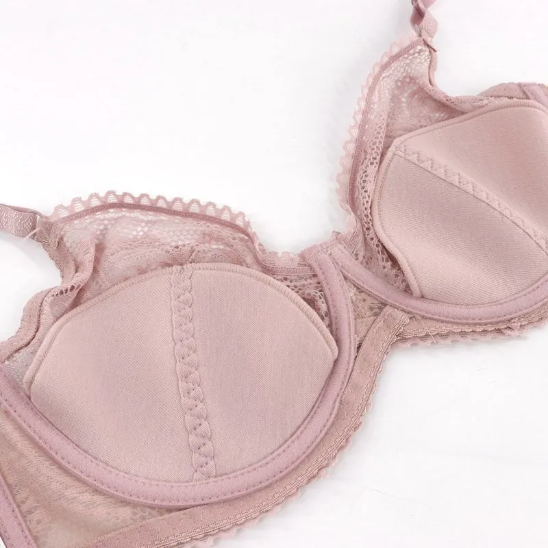 Beauté wear sutiã push up respirável de renda fina, top de lingerie pequeno tamanho top com fio