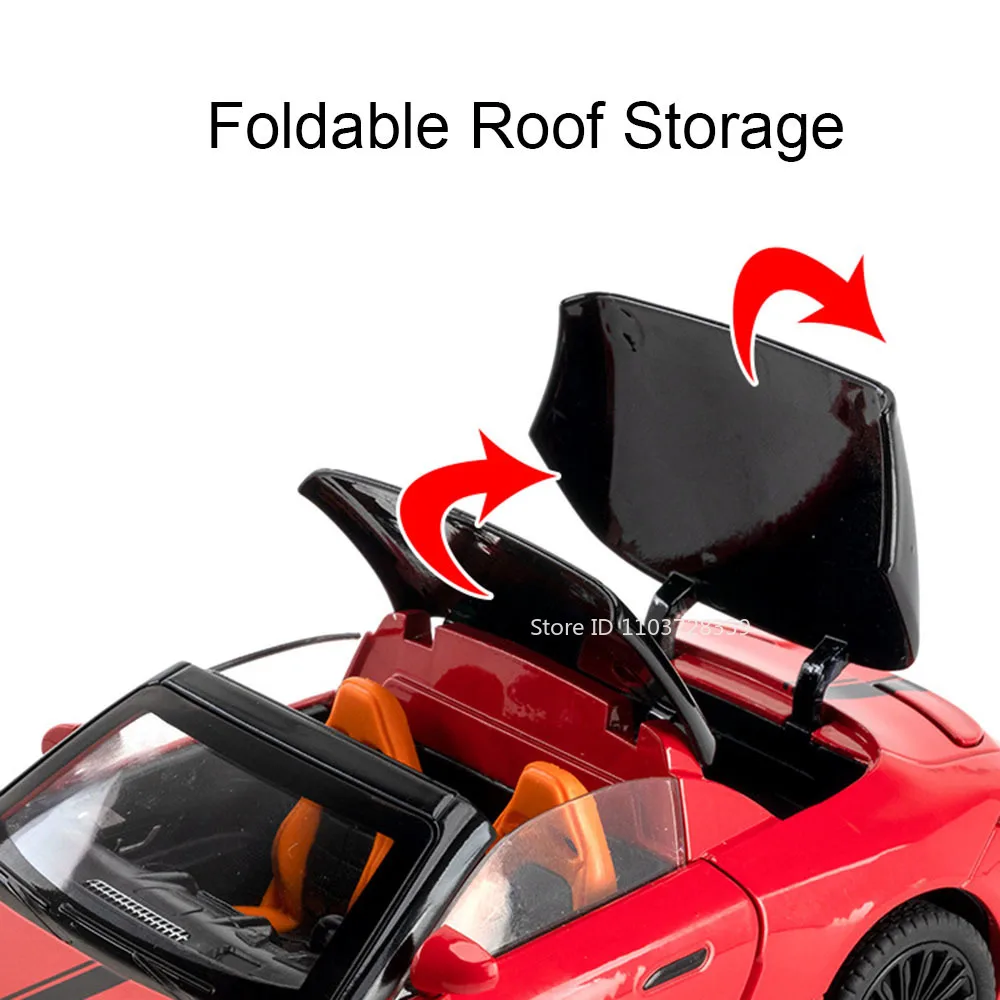 1:22 SL63 لعبة مجسمة مصغرة سيارات رياضية سبيكة دييكاست رودستر أبواب ضوء الصوت مفتوحة التراجع ألعاب السيارات الخارقة للأطفال هدايا