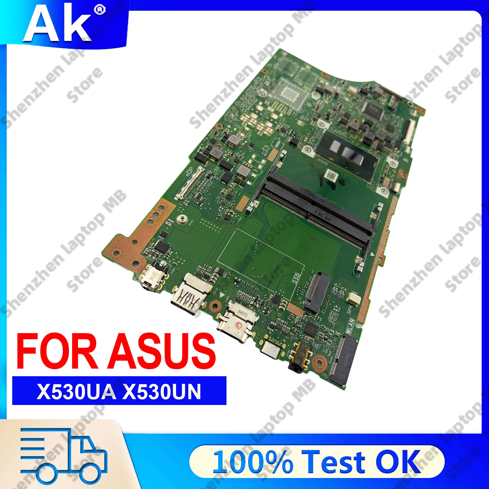 

X530UA Laptop Motherboard For ASUS VivoBook K530U X530U X530UN S530U S5300U X530UA Mainboard With I3 I5 I7 CPU 100% tests OK stk