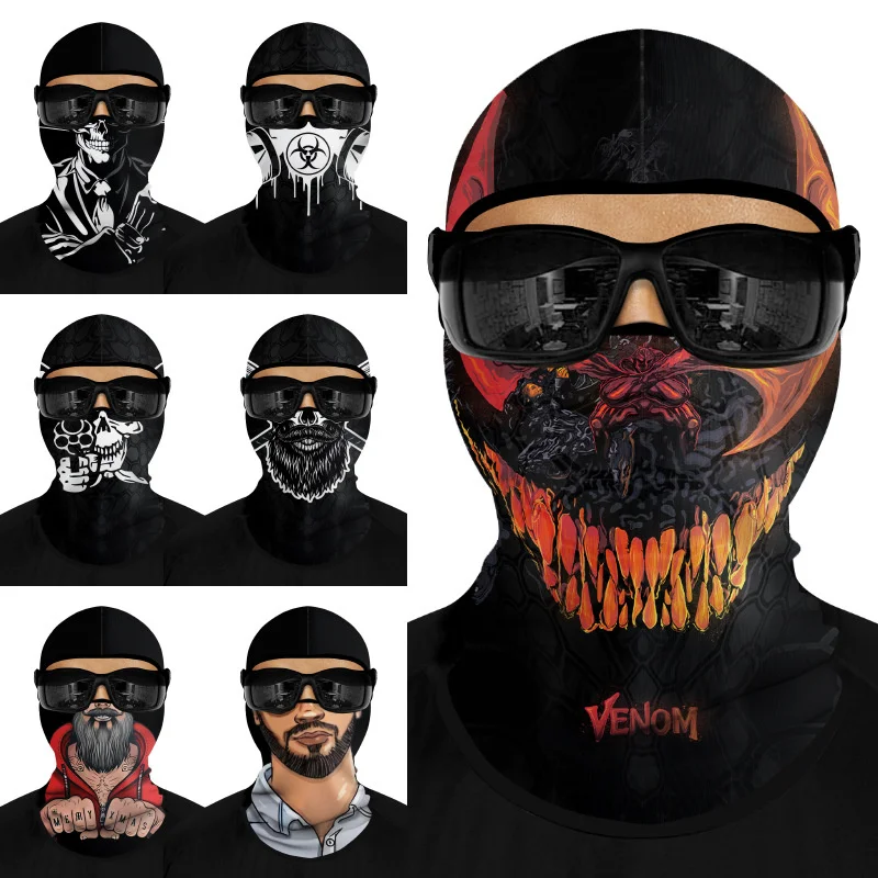 Sun Protection Head Gaiter Digital Printed Breathable Ice Silk Quick Dry Anti-sand Liner for Outdoor Cycling Sports