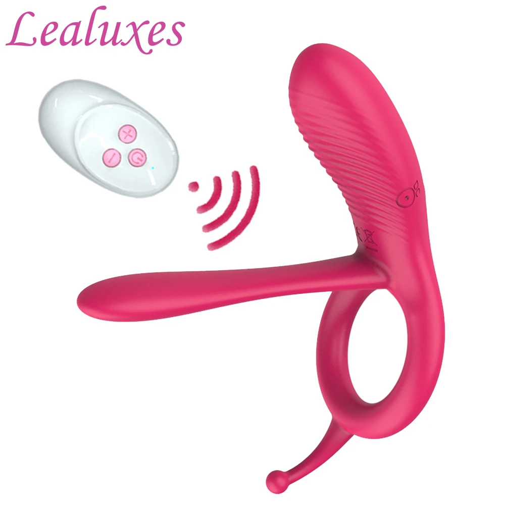 Remote Control Penis Ring Vibratior for Couple Delayed Ejaculation Vibrating Cock Ring Clitoris Stimulator Sex Toys for Men