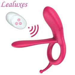 Remote Control Penis Ring Vibratior for Couple Delayed Ejaculation Vibrating Cock Ring Clitoris Stimulator Sex Toys for Men