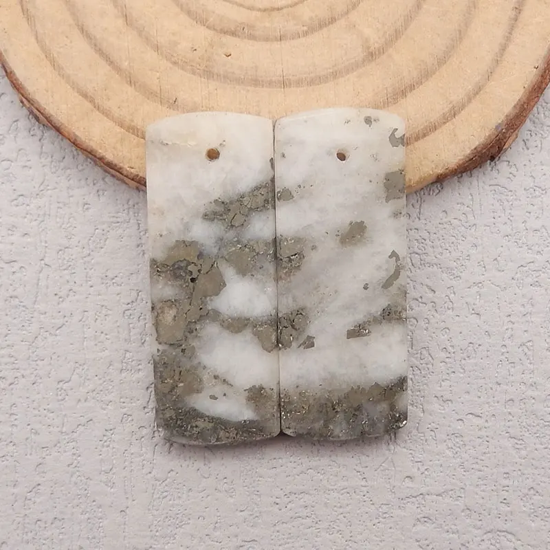 Natural Stone Marcasite Earring Bead,Birthday Gift,Women's Jewelry Accessories Charm Personalizable