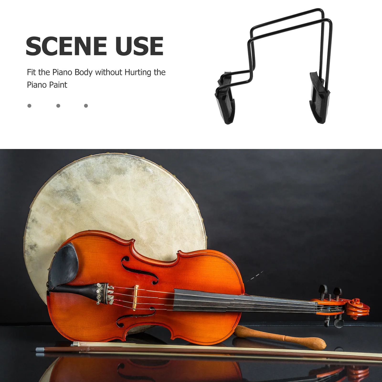 Easy-Use Violin Bow Straightener with Design Metal Process Soft Silicone Holder Bow Maintenance Guide Violin