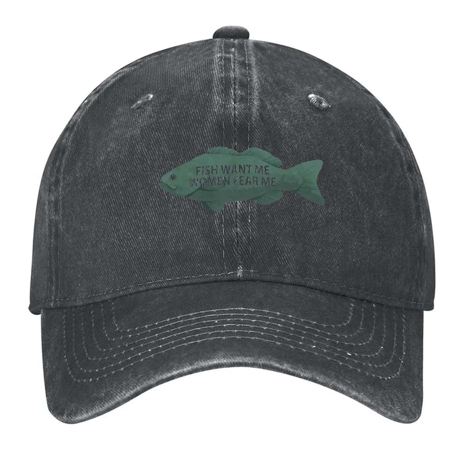 

Fish want me women fear me Baseball Cap Designer Hat funny hat Golf Wear luxury woman cap Man Women's