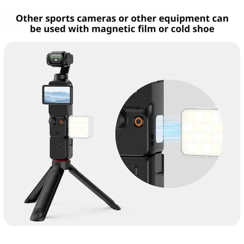 Magnetic Photography Fill Light for dji OSMO Pocket 3/ Action 5 Pro Vlogging Light Mini LED Action Camera Video Light U4I9