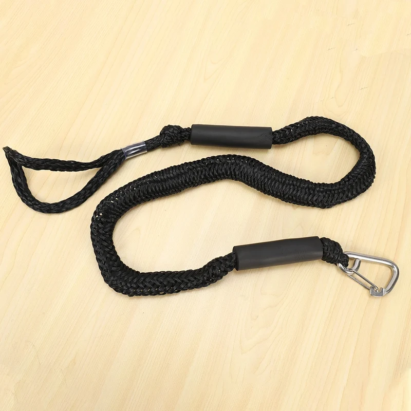 Bungee Boat Dock Lines With Hook 4 Feet Dockline Mooring Rope Boat Accessories Docking Lines Shock Cords For Boats Kayak