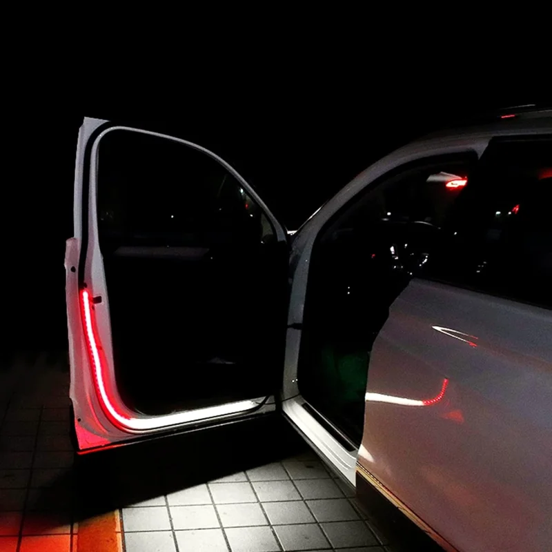 Car Door Decoration Welcome Light Strips Strobe Flashing Lights Safety 12V 120cm LED Opening Warning LED Ambient Lamp Strip Auto