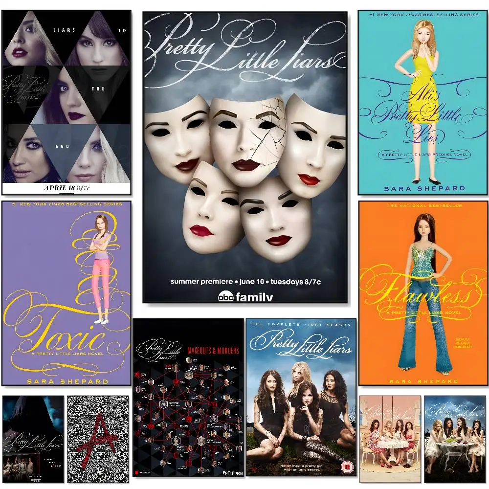 P-Pretty Little L-Liars tv Poster HD Self-Adhesive Waterproof Posters Versatile Decor for Homes Bars Hotels More