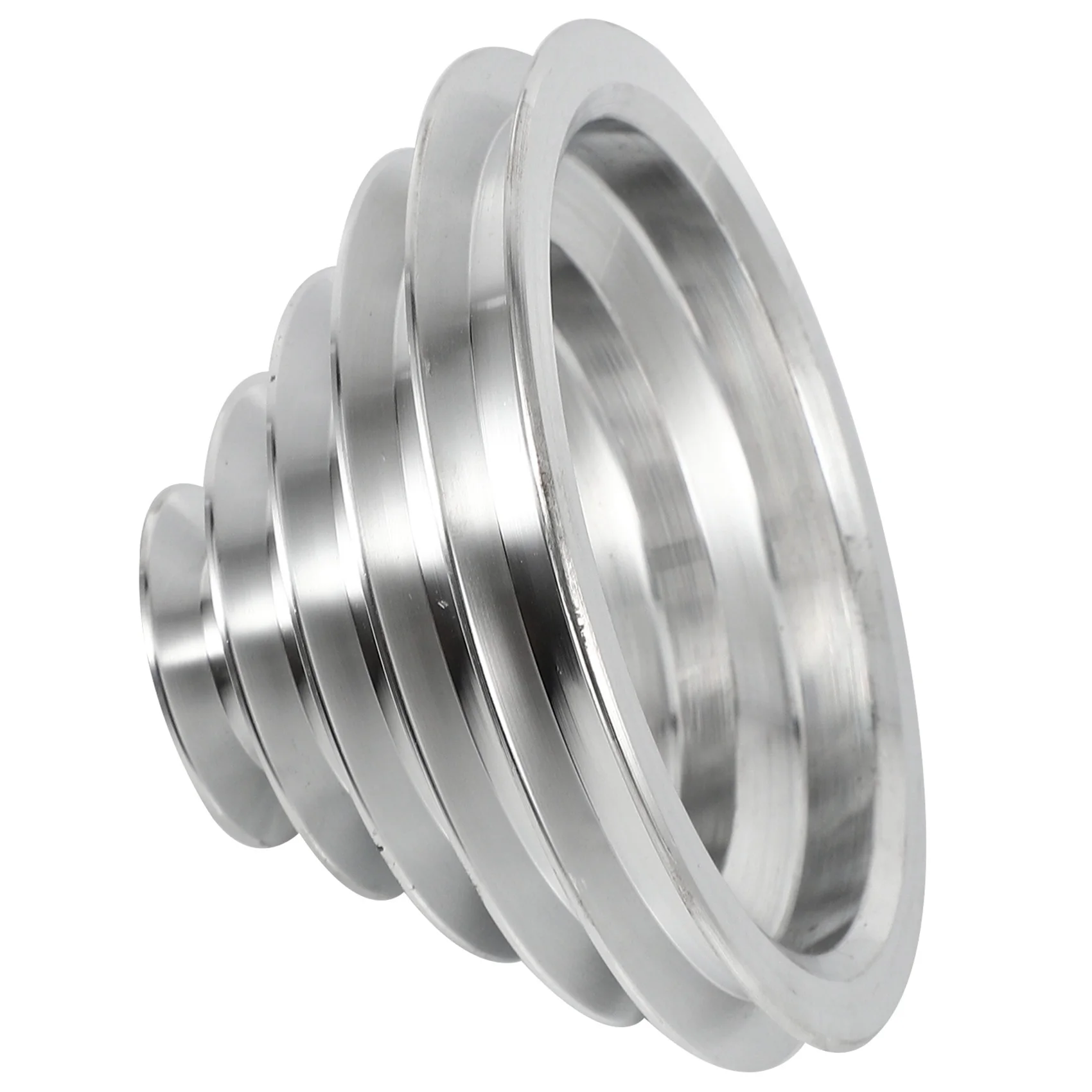 2X 25Mm Bore Aluminum Pagoda Wheel A Type 5 Step Pagoda Pulley Wheel For V-Belt Timing Belt