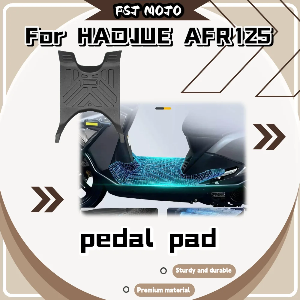 For Haojue AFR125 Foot Mat, TPE Full Wrap Edge Waterproof Non-Slip Wear-Resistant Scooter Floor Mat Accessories
