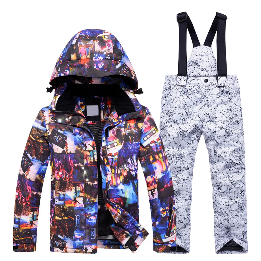 

Children's Ski Suits,Boys Girls' Snowboarding Set,Waterproof Windproof Sports Jacket Pants,Kids Snowsuit,Skiing Wear for Winter
