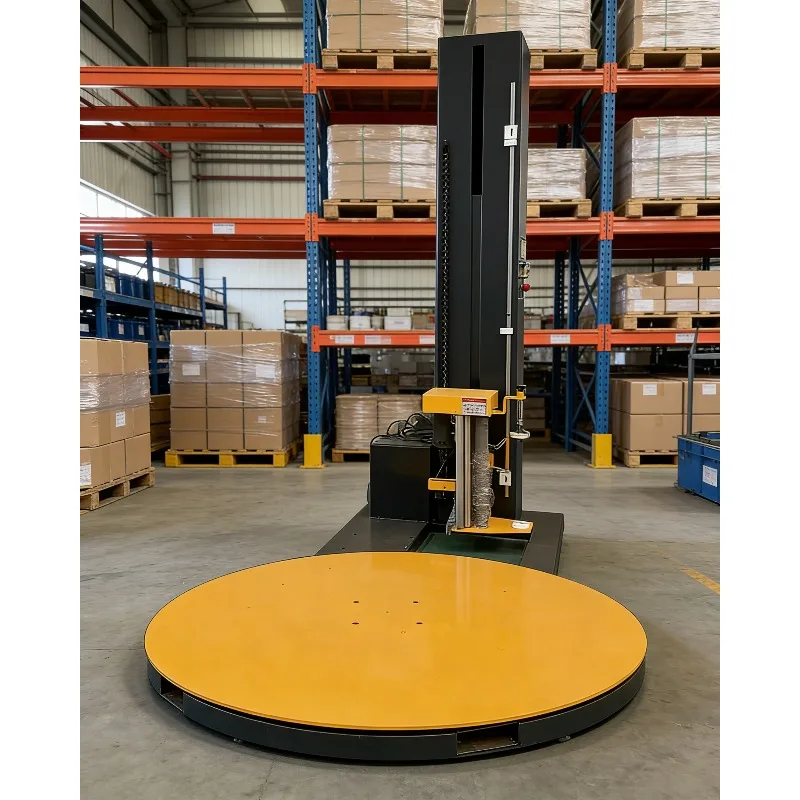 Industrial Automatic Pallet Stretch Wrapper (Not Shrink) PLC Turntable Film Packing Machine for Heavy Duty Loads