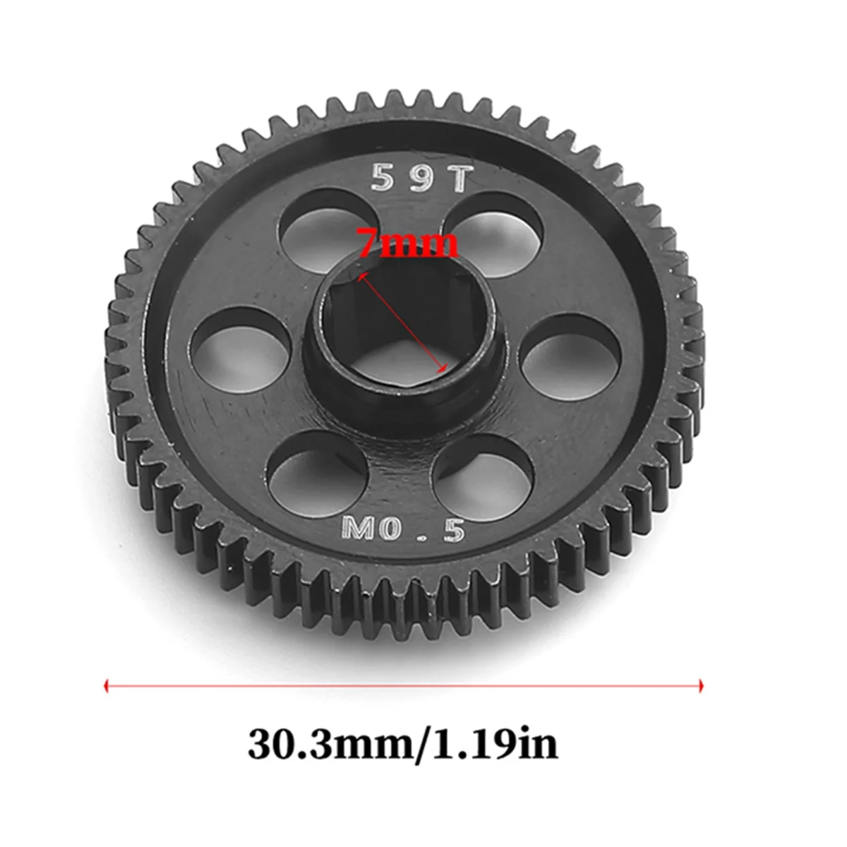 M0.5 57t 59T Differentialgetriebe für ARRMA 1/18 GRANITE GROM RC Car Upgrade Teile ARA 311196