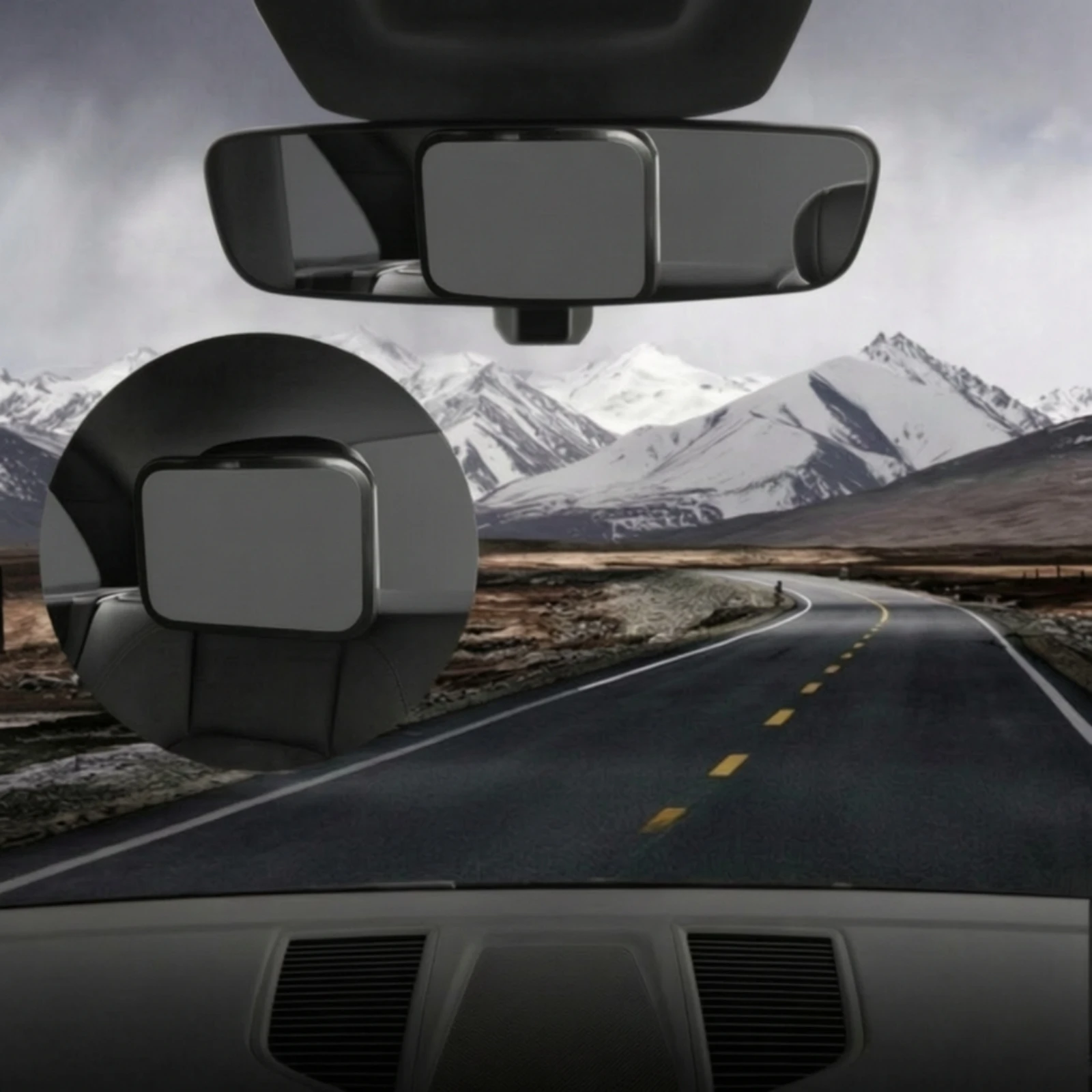 Backseat Baby Viewing Mirror Shatterproof Headrest-Mounted Baby Mirror Hands-Complimentary Crystal Clear for Parents