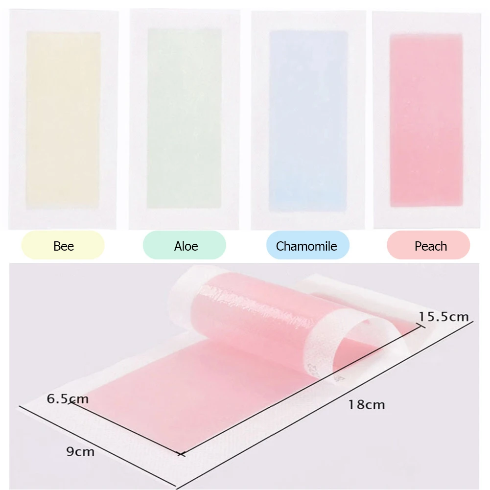 20pcs Hair Removal Wax Strip Paper Face Leg Body Facial Lip Waxing Wipe Sticker