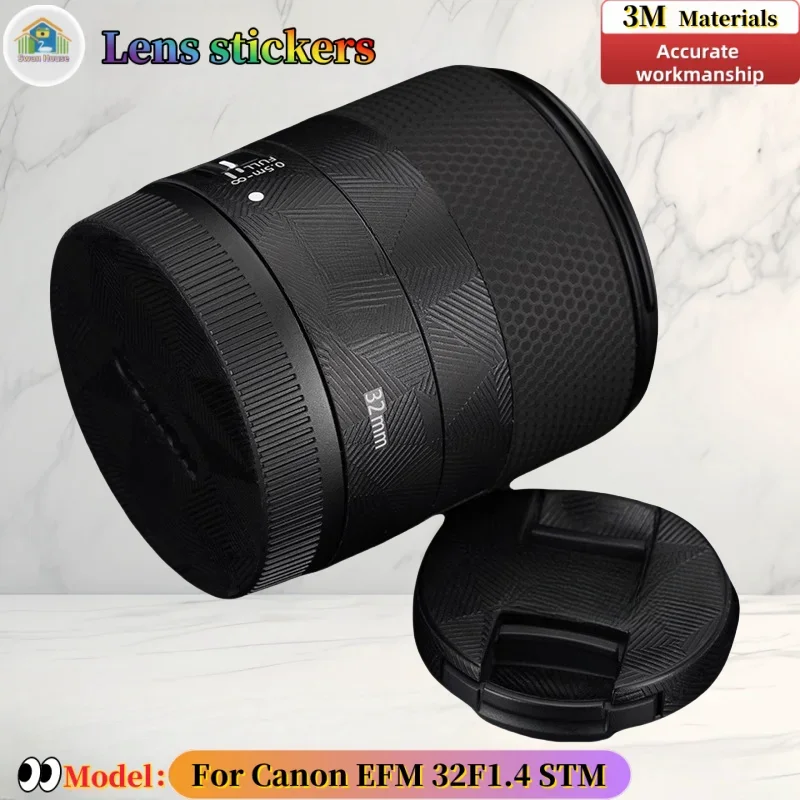 

For Canon EFM 32F1.4 STM Camera lens sticker, DIY skin, Precision tailoring wear-resistant protective film