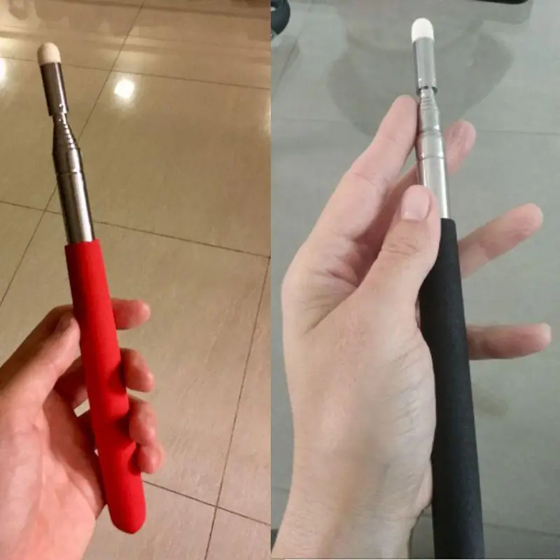 781E Teleskopik Diperluas Stainless Steel Tangan Tongkat Tongkat yang Dapat Ditarik Teaching Whiterboard Grip & Nib