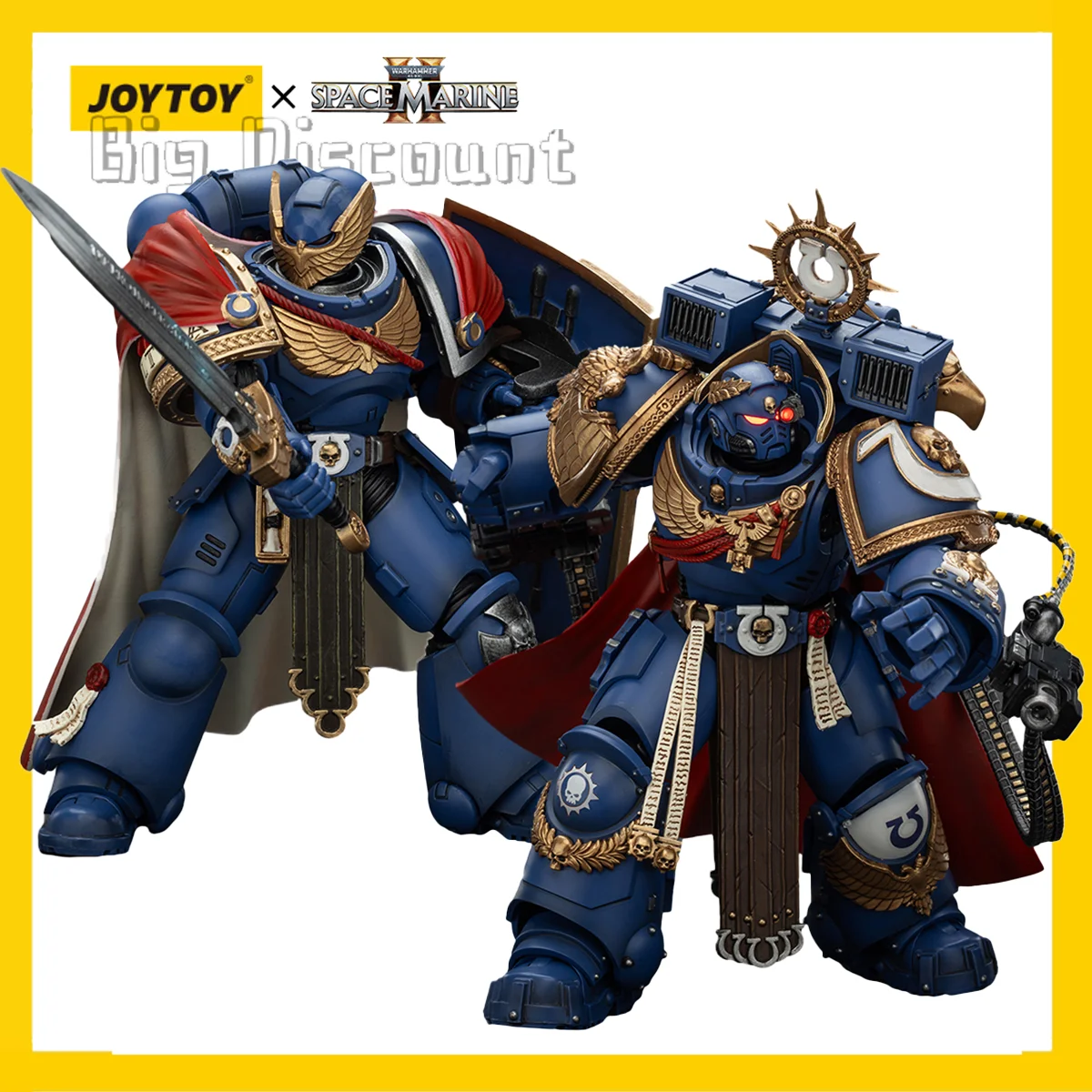

[Pre-order] JOY TOY Warhammer 40K Action Figure 1/18 Ultramarines Marneus Calgar&Victrix Honour Guard3PCS Model