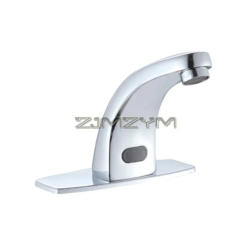 

Touchless Bathroom Sink Faucet, Hands Free Automatic Sensor Faucet with Hole Cover Plate, Bathroom Sink Faucet, Cold Hot Water