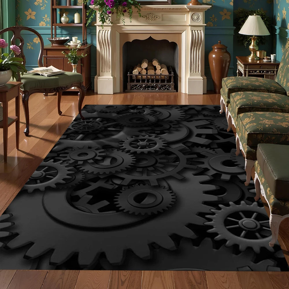 Cool Industrial Style Rug Fashionable Floor Mat Decor Comfortable Carpet for Kids Room Bedroom Easy To Clean Carpet Chair Mat