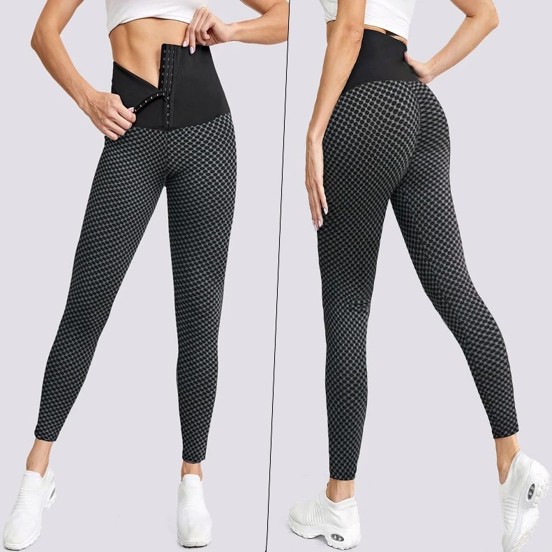 Women's Pants 2023 Summer Fashion High Waist Buttoned Design Casual Tight Fitting Daily Sports Yoga Fitness Pants Streetwear