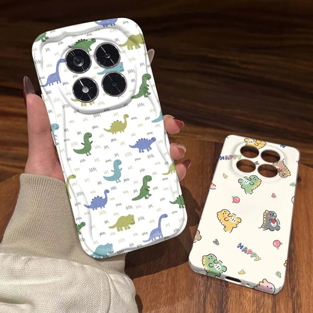 

Cartoon cute little dinosaur Cover For Redmi Note 15 14 13 12 12S 12T 11 11T 11S 10 10S SE Pro Plus 4G 5G Feilin Wave Oil Shell