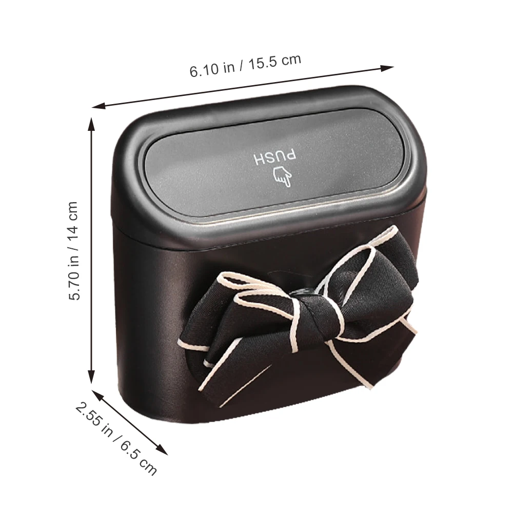 

Trash Floor Organizer Mobile Dustbin Seal Bottle Cloth Bin Small Garbage Can for Car Vehicle Trash Can Lid Dustproof Strong
