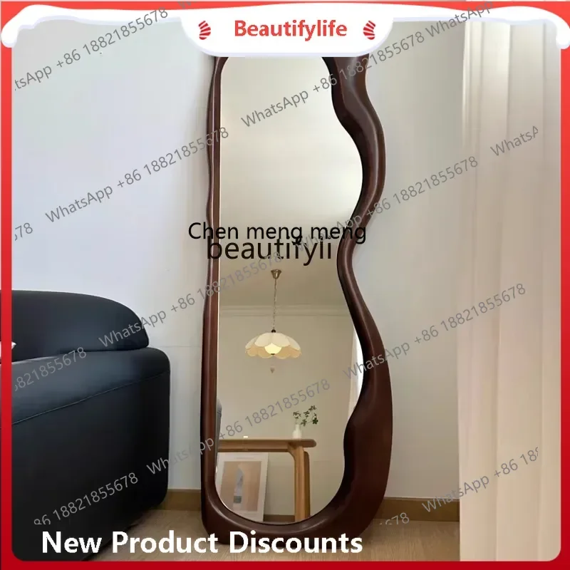 ss8350 French living room bedroom simple fitting full-body mirror household floor mirror American special-shaped dreing mirror
