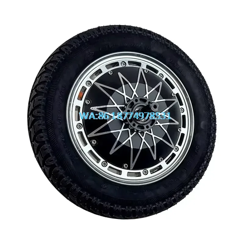Wmwmnu for Scooter 12 Inch Hub Motor 48V 2000W High Speed 40-120km/h Low Noise High Power Output Aluminum Alloy