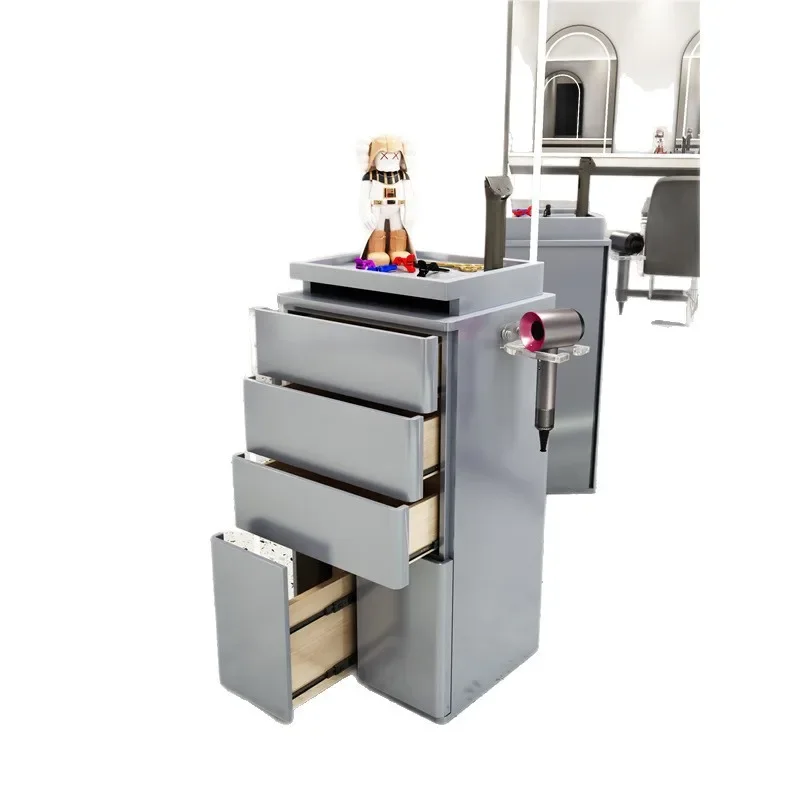Beauty salon tool cabinet, hair salon mirror table, special drawer cabinet, cut hair, wooden locker, barber shop work cabinet