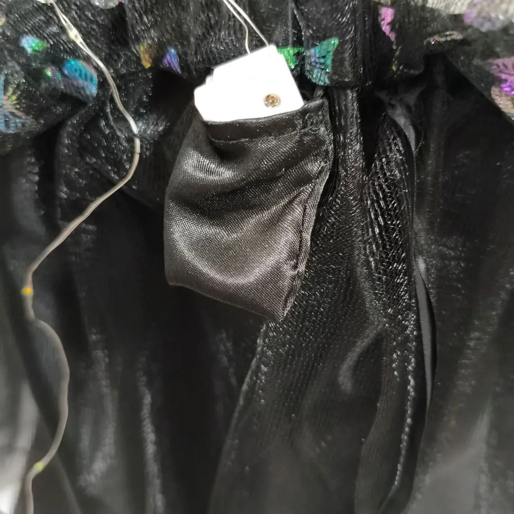 40 cm langer Tutu-Rock für Erwachsene, mit elastischem Bund, unregelmäßigem Saum, Halloween-Kostüm, bedrucktes Muster mit Innenfutter, Cosplay-Rock, Ballett-Tanzrock. – Detail 3
