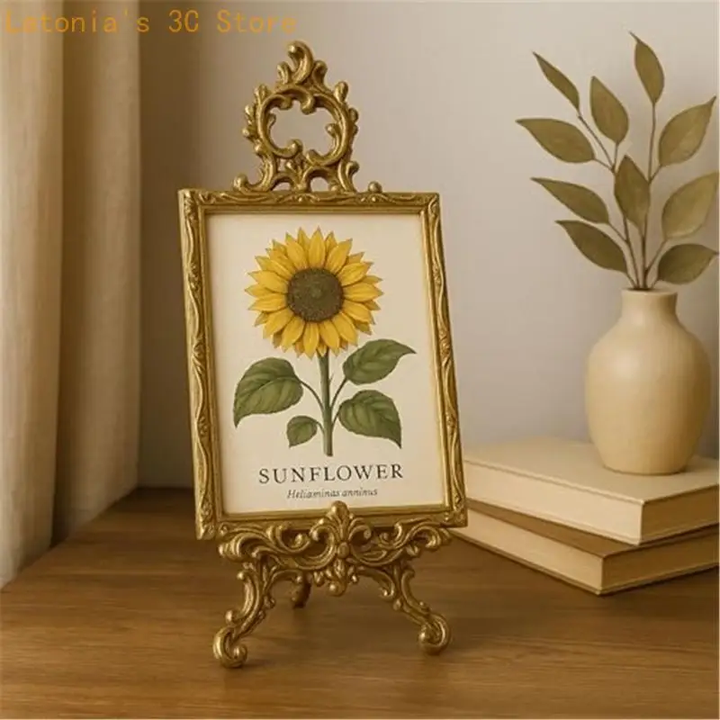 Alloy Metal Art Adjustable Height Photo Display Stand for Travel Painting X3UB