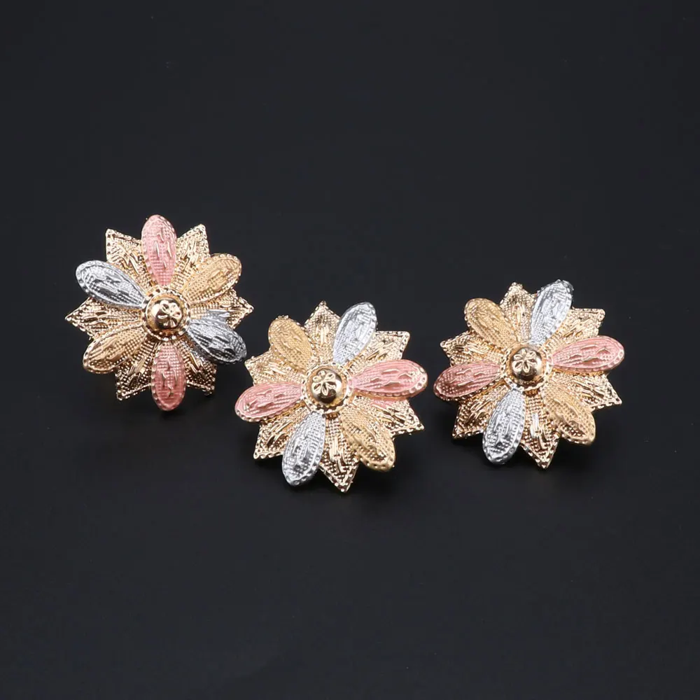 CYNTHIA Fashion Charm African Bride Earrings Ring Jewelry Sets Classic Style Wedding Dubai Necklace Bracelet for Women