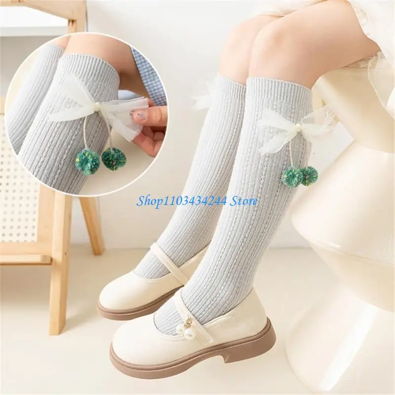 

Хлопковые гольфы до бедра для девочек, сетчатые гольфы, модные дышащие чулки