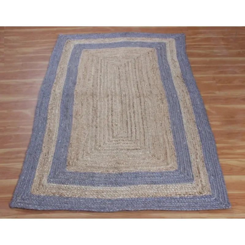 

Jute Runner Rug Natural Handmade Braided Style Carpet Reversible Rustic Area Rug