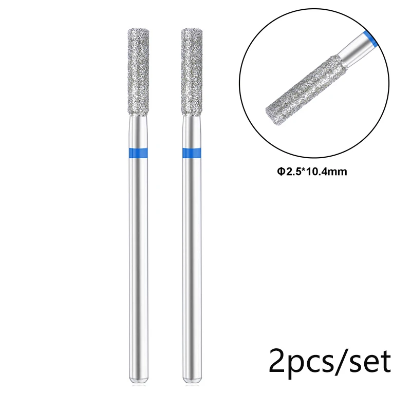 TP 2pcs Diamond Milling Cutters สําหรับเล็บเท้าเล็บเจาะเล็บเท้า Cuticle เครื่องมือทําความสะอาดเล็บแฟ้มหัว Accessorie