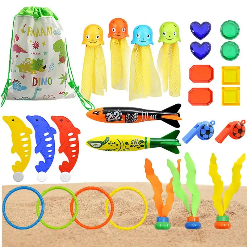 

Pool Diving Toy Set Colorful Set Of Diving Toys Swim Toys For Fun Pool Games Training Children's Toys For Swimming Underwater