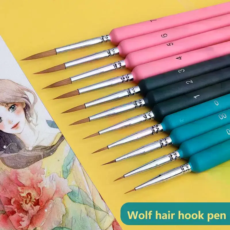 9/11pcs Miniature Paint Brushes Detail Tip Paint Brushes Set With Ergonomic Handle - Suitable For Acrylic Painting Oil Wat