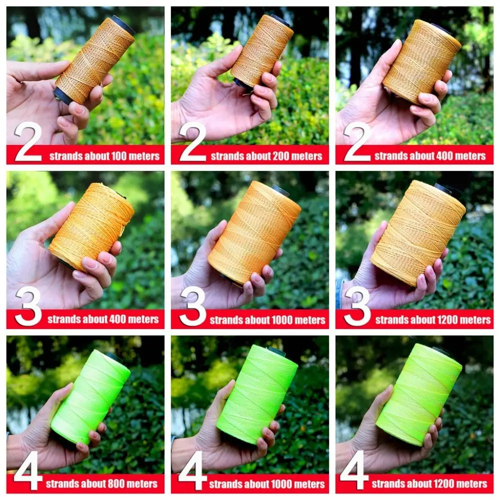 Piezas de cometa de carrete, línea de cometa tejida de nailon, línea de pesca de gran potencia DIY, duradera, 100/400/1000/1200m, línea de neumático