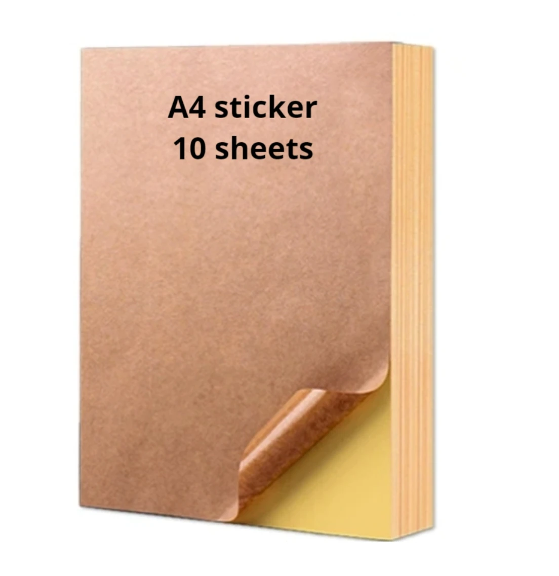 10 Sheets A4 Self-Adhesive Printing Paper Brown Label Sticker Light/Dark For Color Laser/Inkjet Printing Office Printing