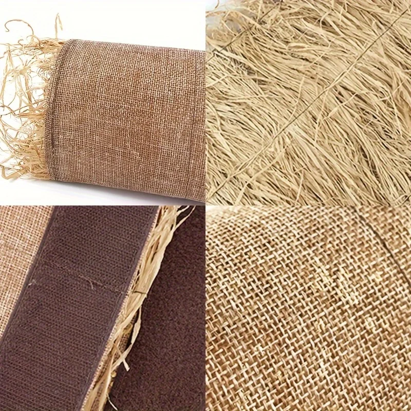 Hideaway Grass Rabbit Hideout Bunny Hideaway Hut Guinea Pig Leinen Langlebiger Tunnel mit Aktivitätsspielzeug für kleine Tiere – Detail 5