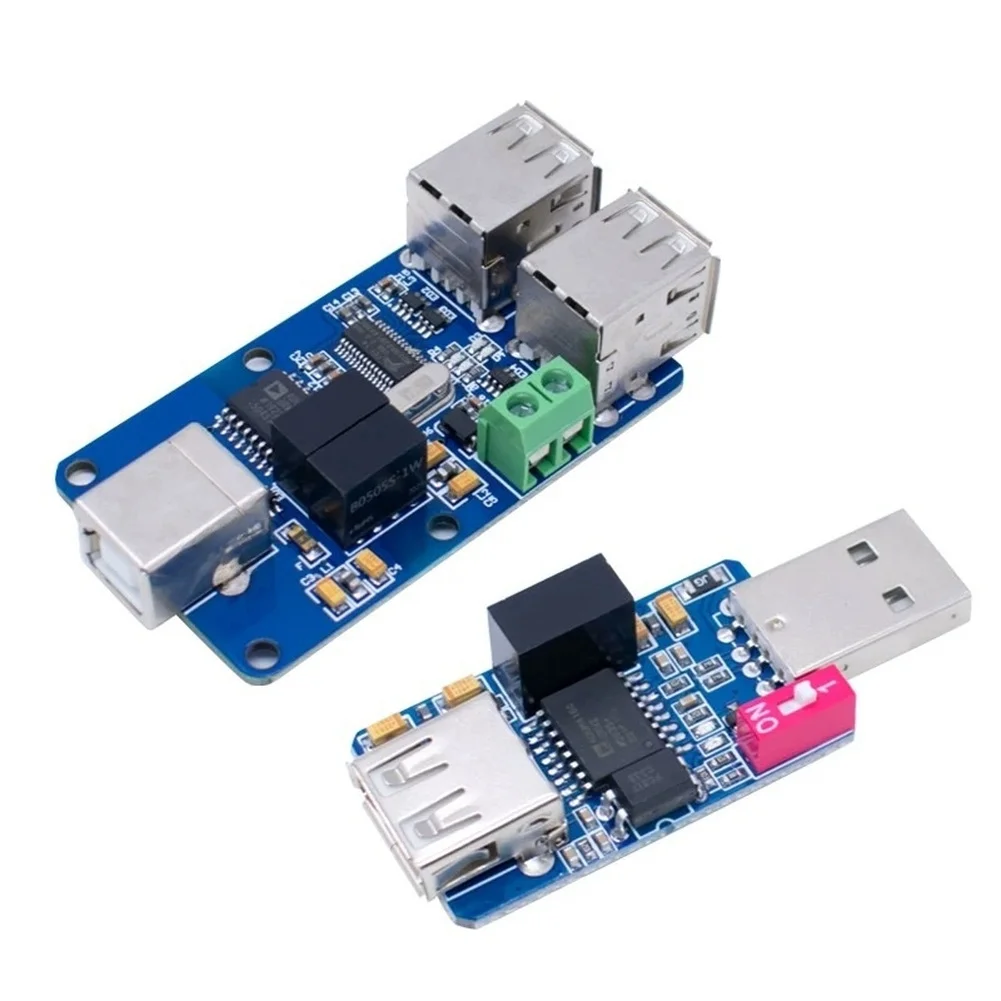 USB Isolation Module Utilizes ADUM3160 Isolation Technology Supports USB 2.0 Protocol. Suitable For Keyboards Mice, And Printers