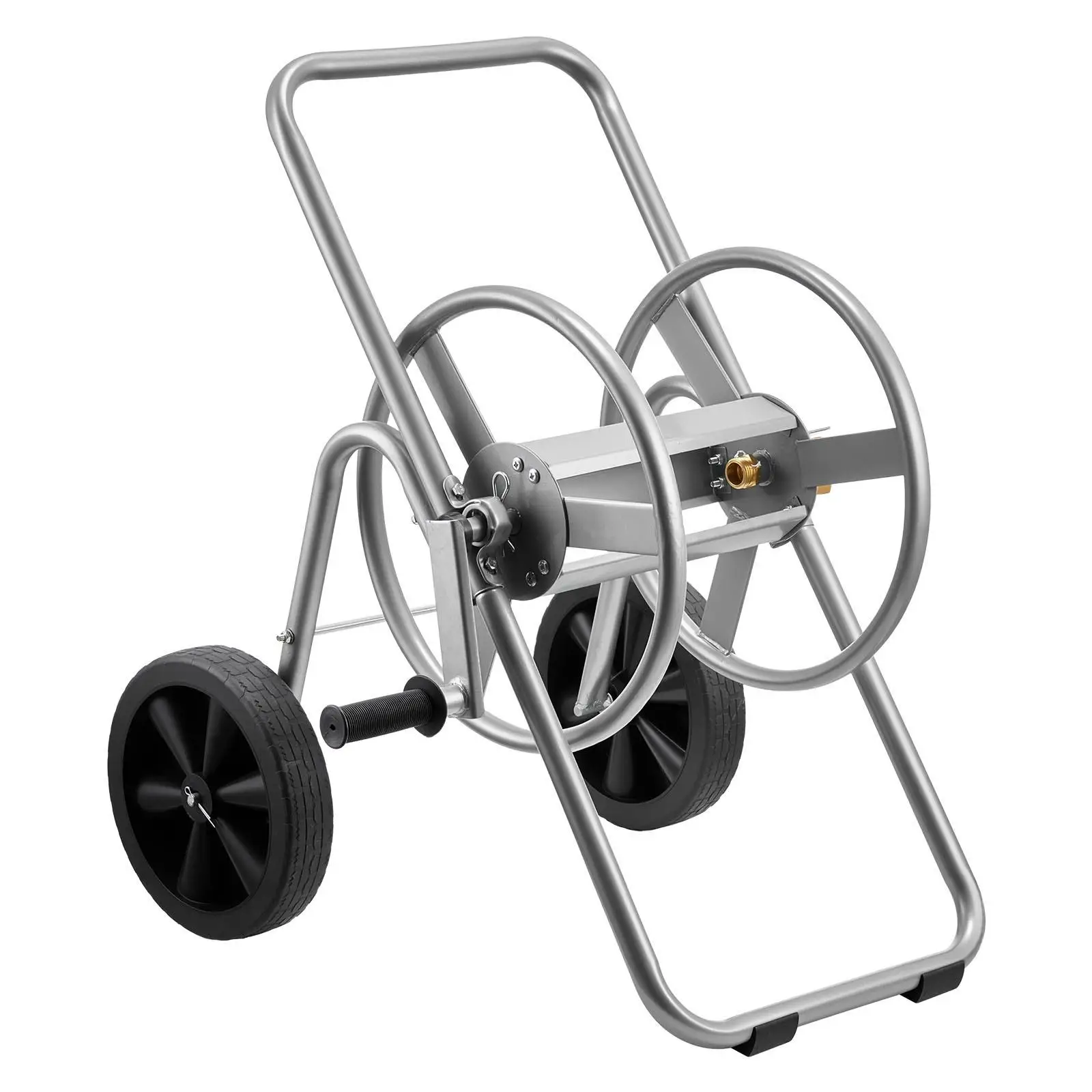 High Pressure for garden Hose Reel Cart 200/300 ft with Two Wheels Handle Heavy Duty Mesh Storage Basket Portable Water Hose Reel for garden Watering Car Washing