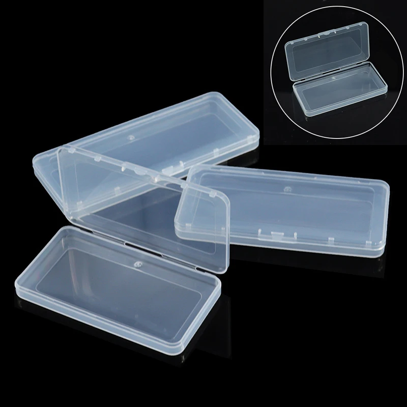 Mini Plastic Box Rectangular Box Translucent Box Packing Box Storage Box Dustproof Solid Strong Jewelry Storage Case Container